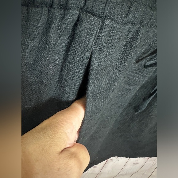 Lou & Grey Shirt Dress Roll Tab sleeves Drawstring waist cotton, sz M, GUC - Picture 5 of 6